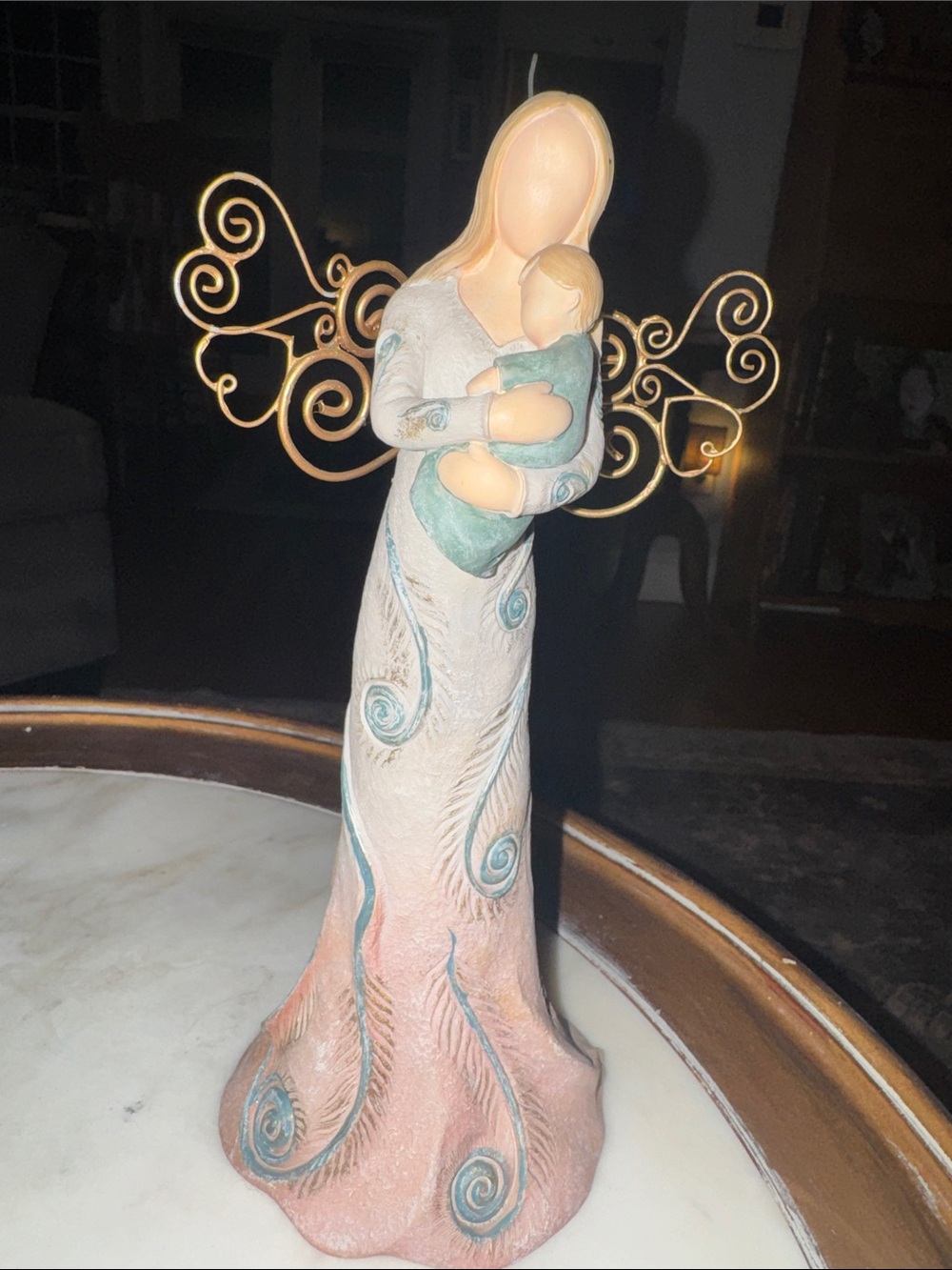 Florentine Angels Sculpture Angel Holing Baby 2003 Item # 1981